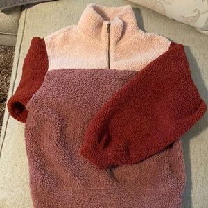 Fuzzy multi color Sherpa jacket